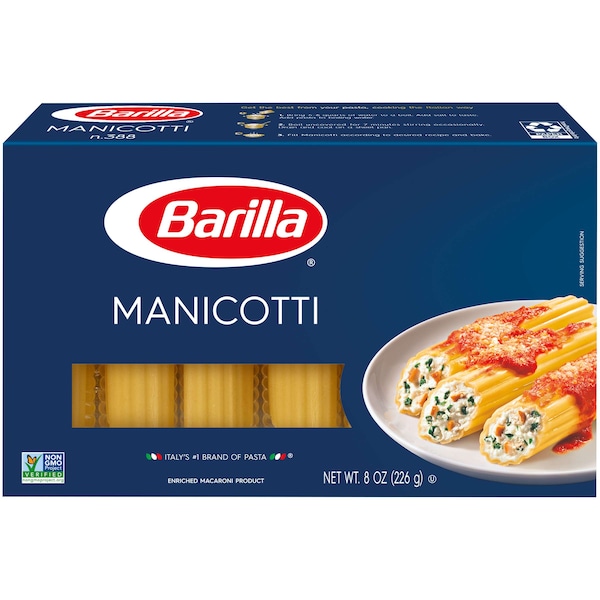 Barilla Medium Manicotti Pasta 8 oz., PK12